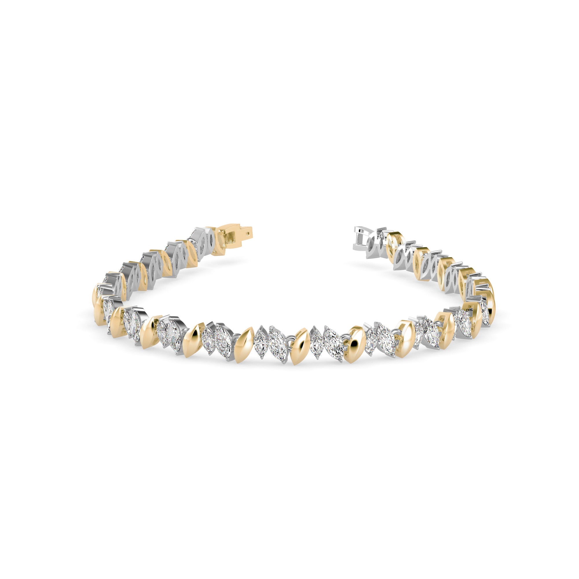 Skye Diamond Tennis Bracelet-Golden