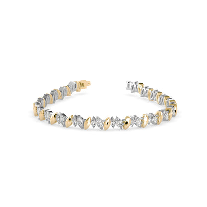Skye Diamond Tennis Bracelet-Golden