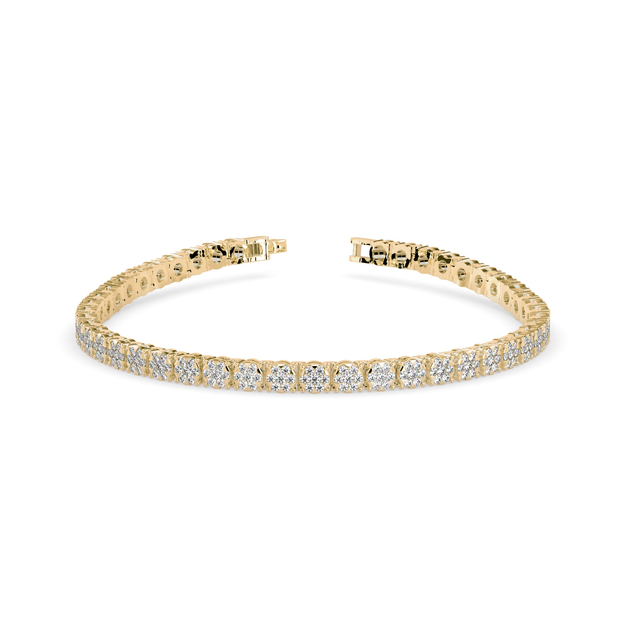 Egeria Diamond Tennis Bracelet-Golden