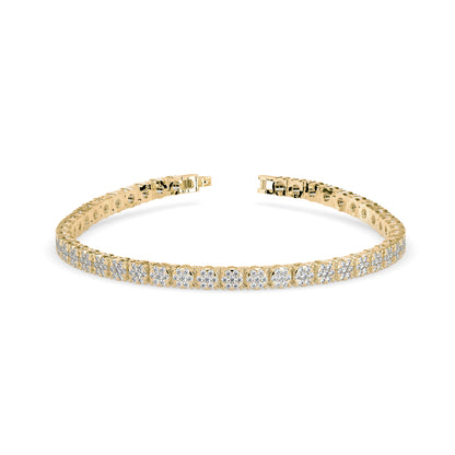 Egeria Diamond Tennis Bracelet-Golden