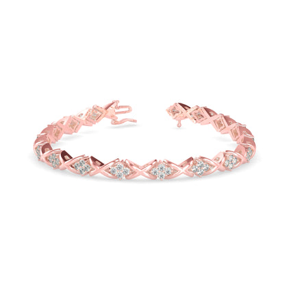 Diamond Petite Tennis Bracelet-Rose Gold