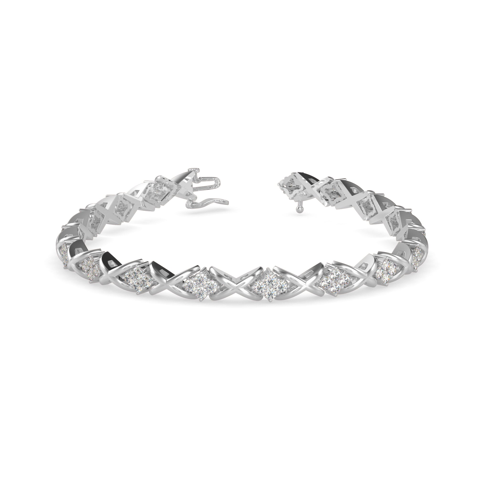 Diamond Petite Tennis Bracelet-Silver