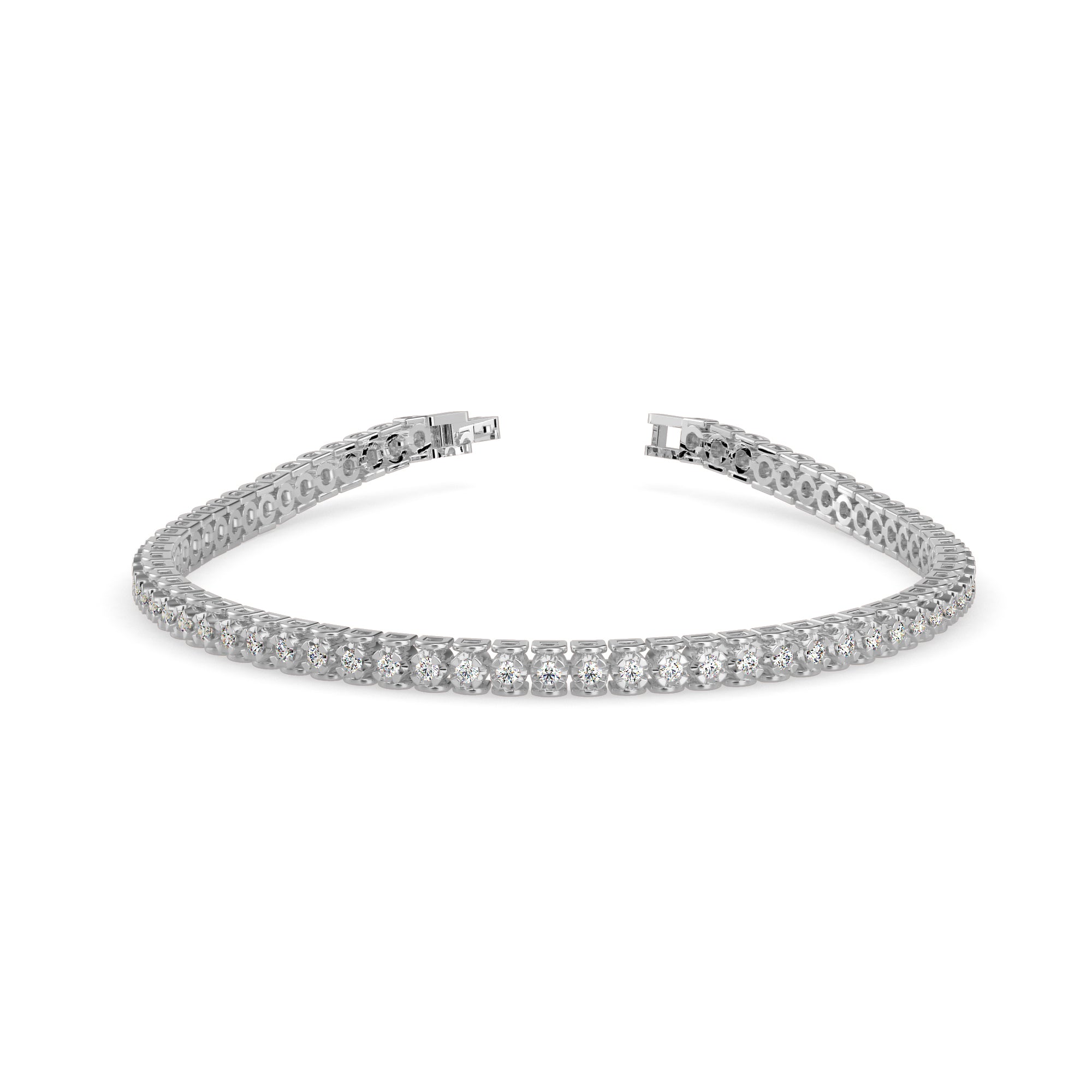 Orana Tennis Diamond Bracelet-Silver