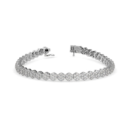 Fortuna Tennis Diamond Bracelet-Silver