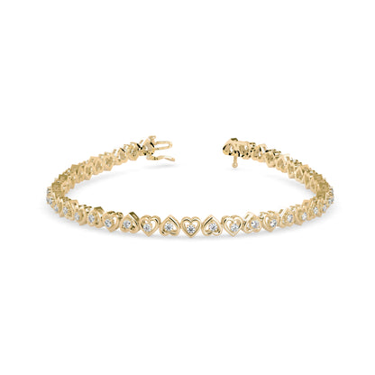 Angola Diamond Tennis Bracelet-Golden