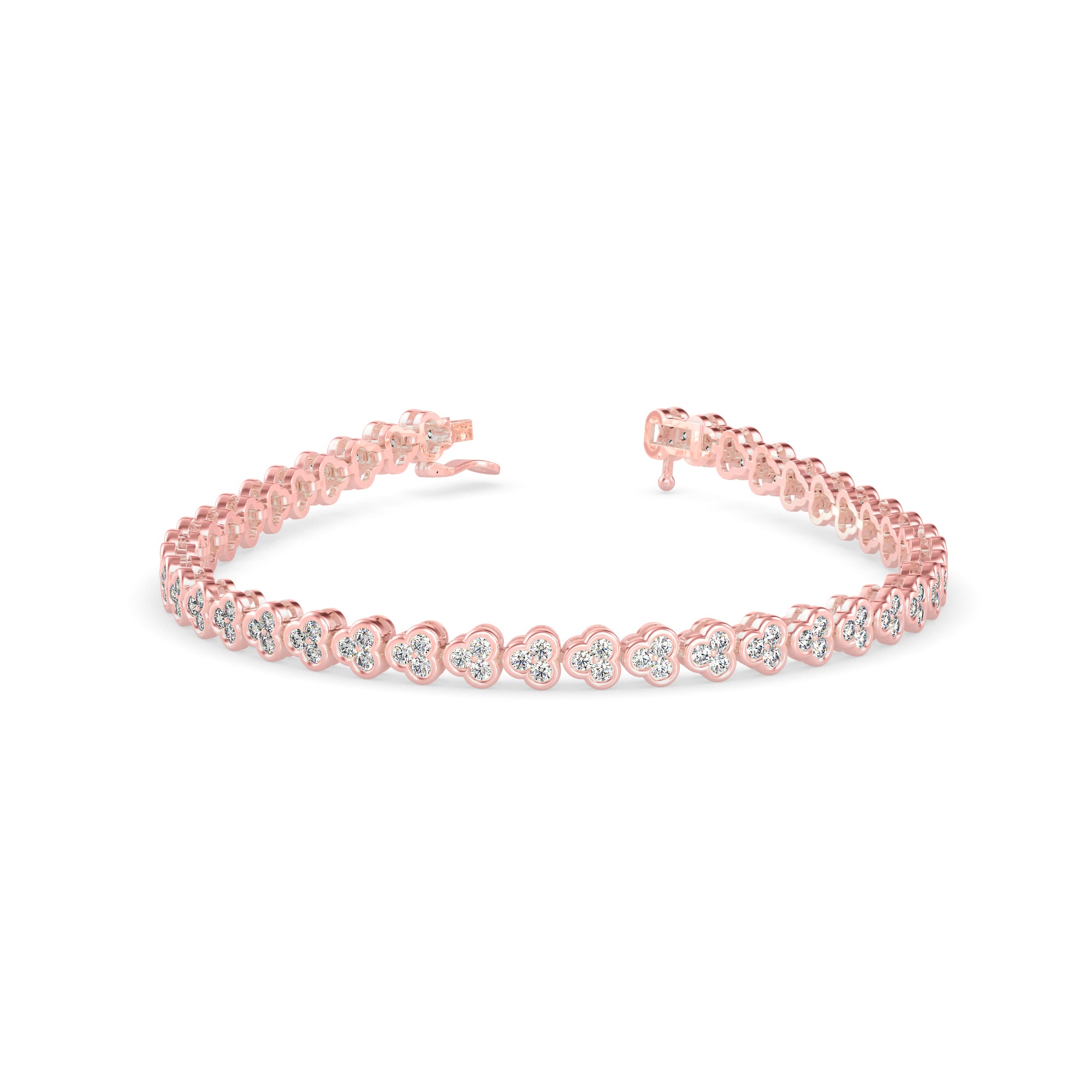 Eclat Diamond Tennis Bracelet-Rose Gold