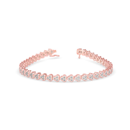 Eclat Diamond Tennis Bracelet-Rose Gold