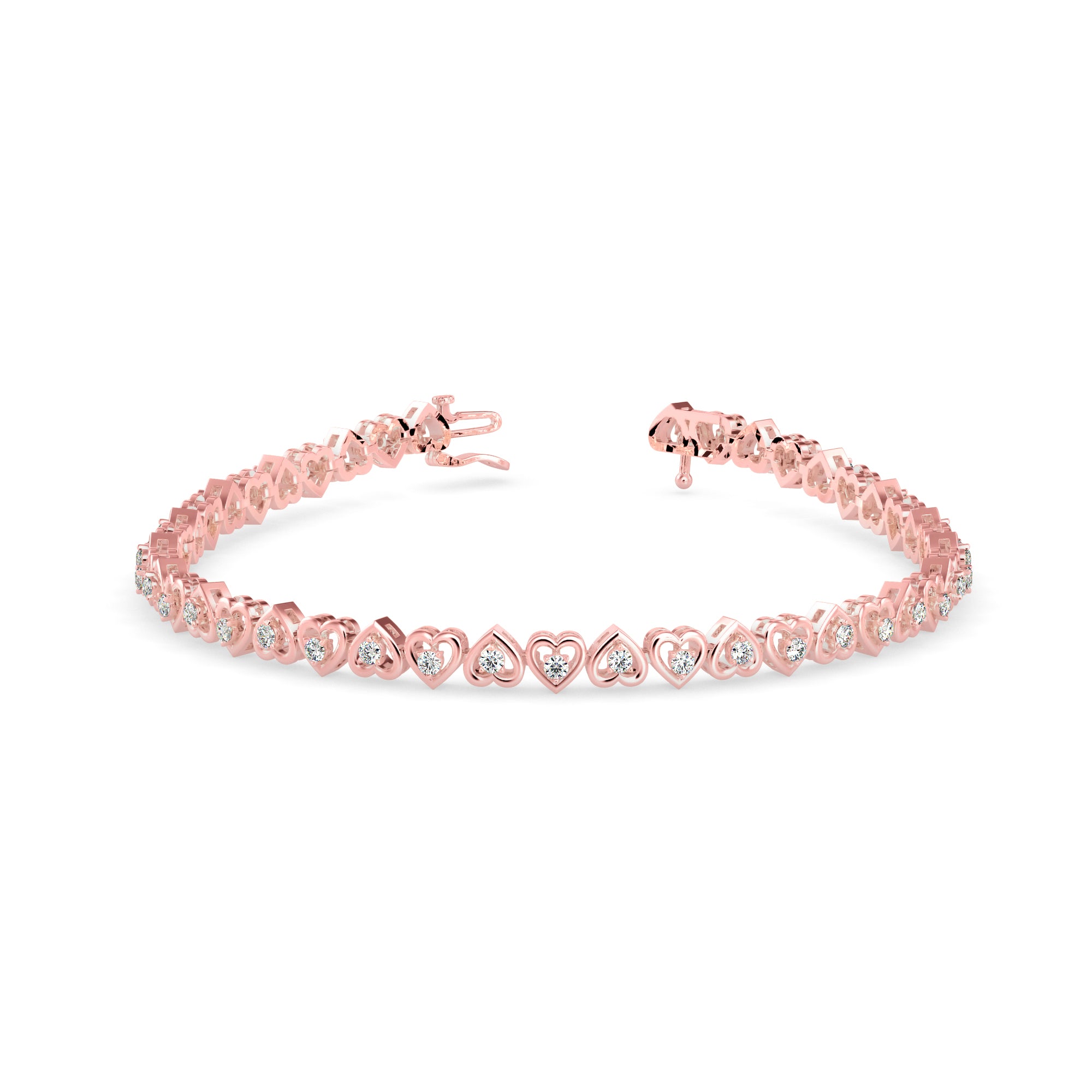Angola Diamond Tennis Bracelet-Rose Gold