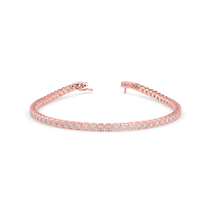 Sienna Diamond Tennis Bracelet-Rose Gold