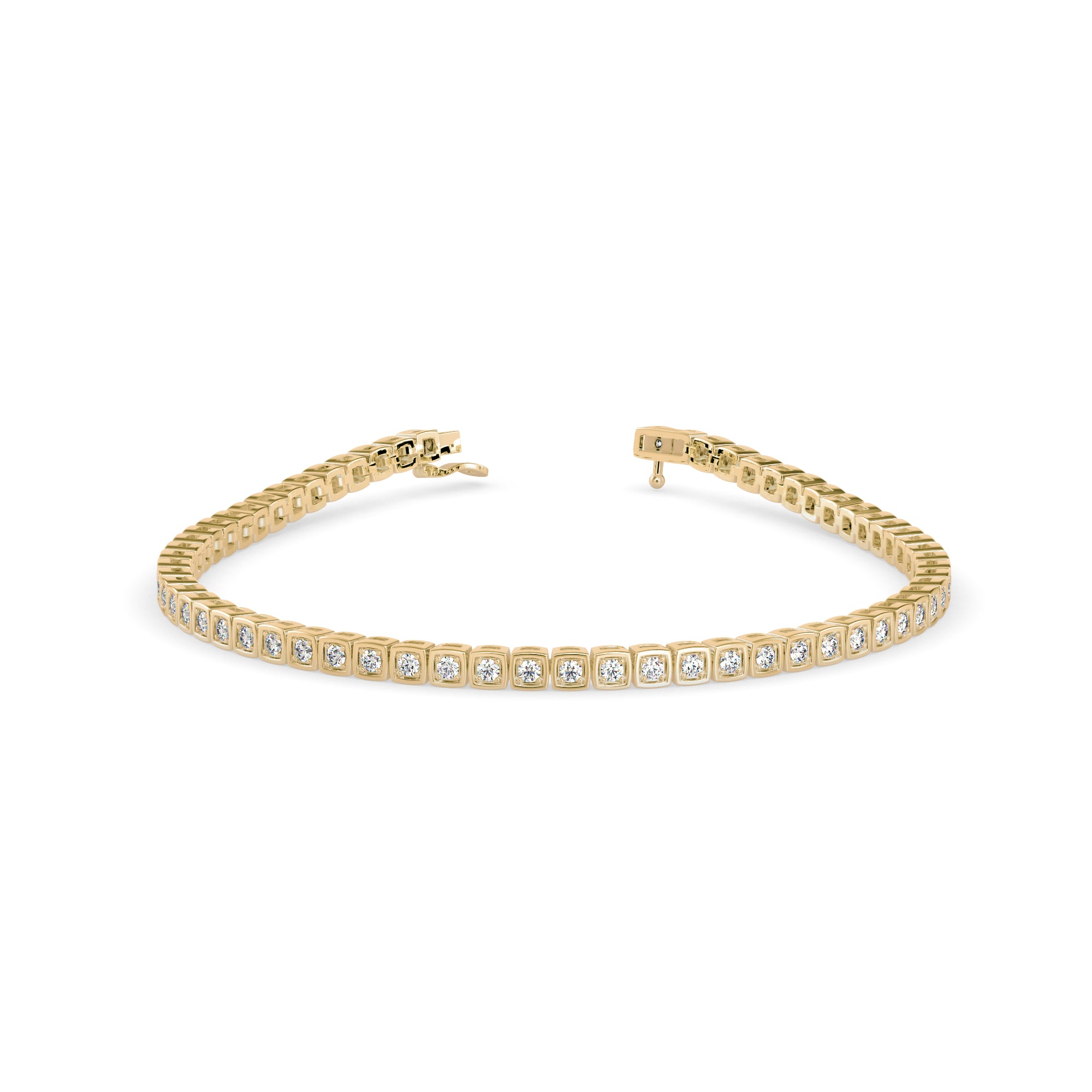 Sienna Diamond Tennis Bracelet-Golden