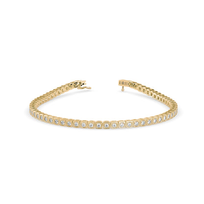Sienna Diamond Tennis Bracelet-Golden
