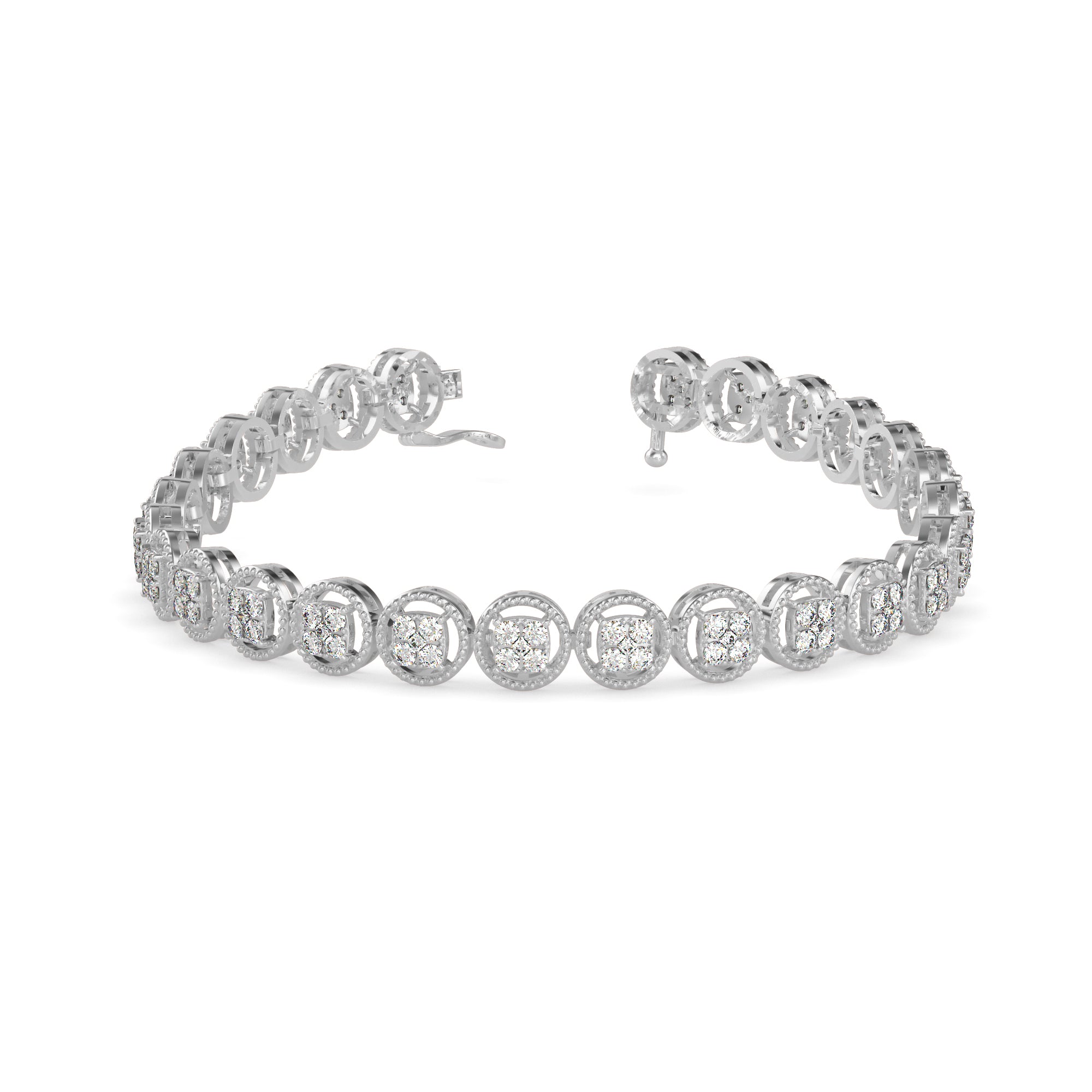 Venelia Diamond Tennis Bracelet-Silver