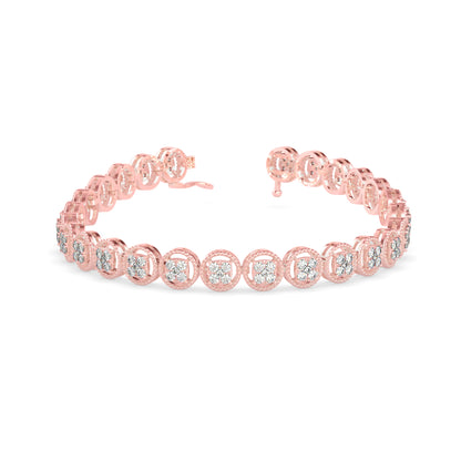 Venelia Diamond Tennis Bracelet-Rose Gold