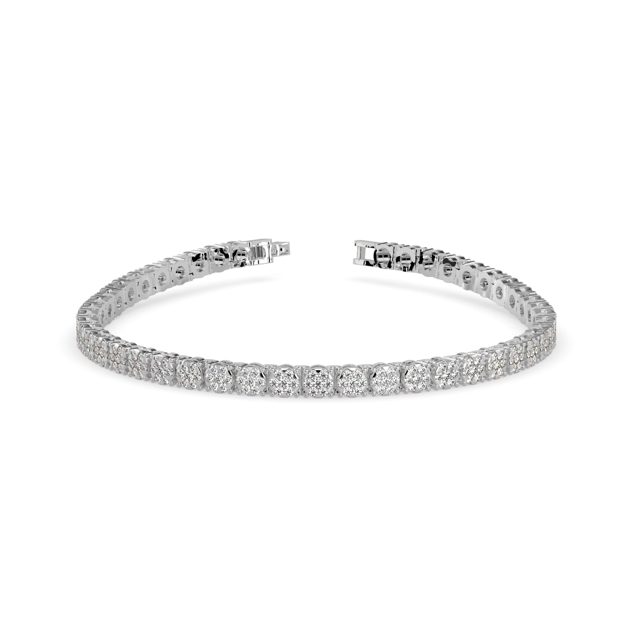 Egeria Diamond Tennis Bracelet-Silver