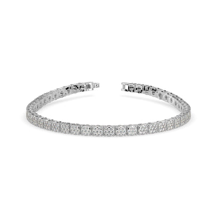 Egeria Diamond Tennis Bracelet-Silver