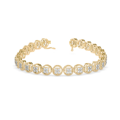 Venelia Diamond Tennis Bracelet-Golden
