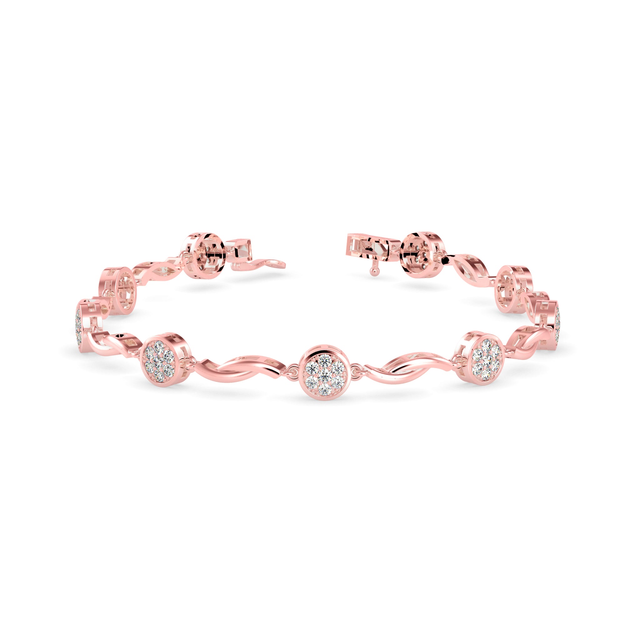 Opulent Diamond Tennis Bracelet-Rose Gold