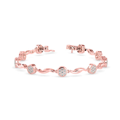 Opulent Diamond Tennis Bracelet-Rose Gold