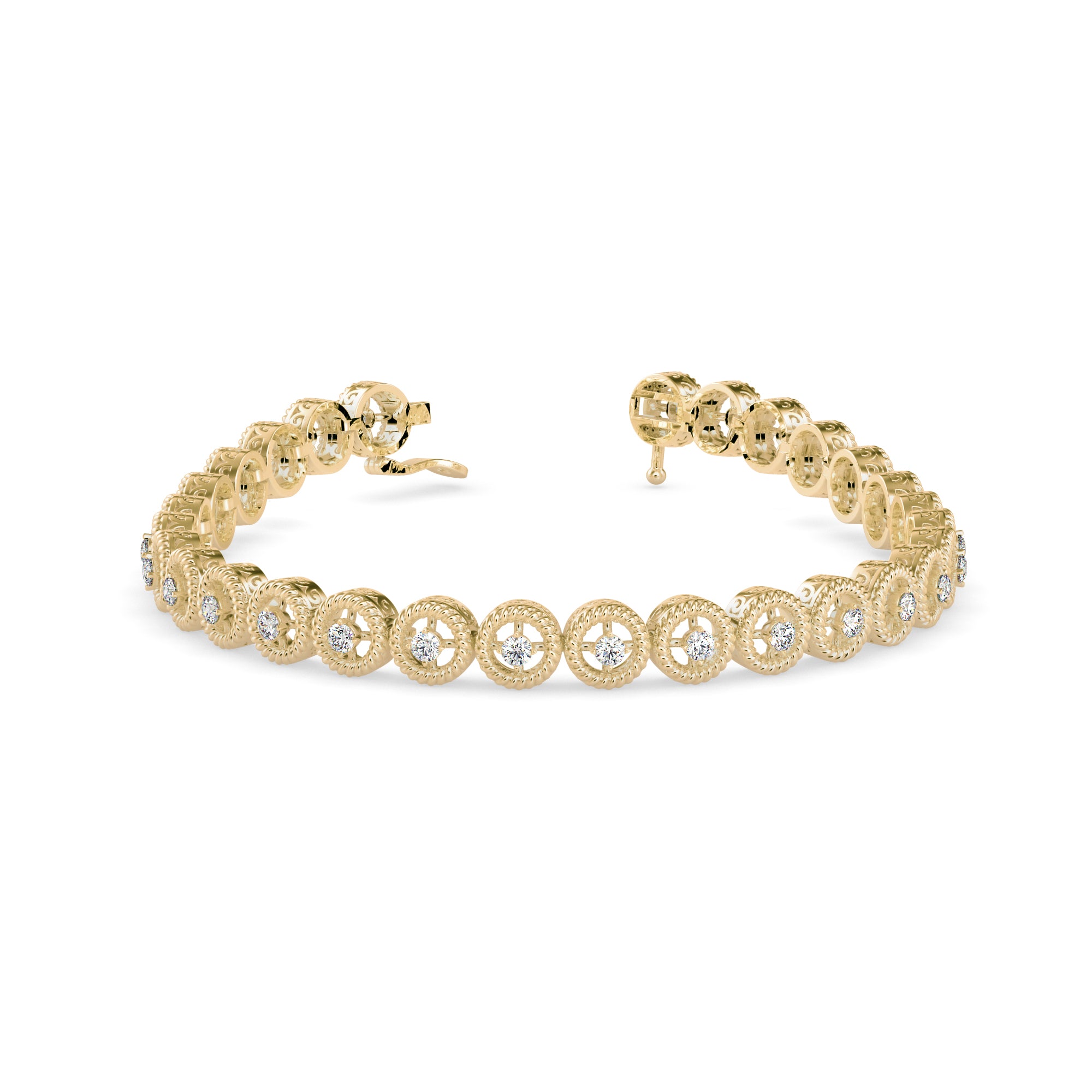 Lovell Tennis Diamond Bracelet-Golden