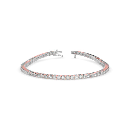 Turkel Diamond Tennis Bracelet-Rose Gold