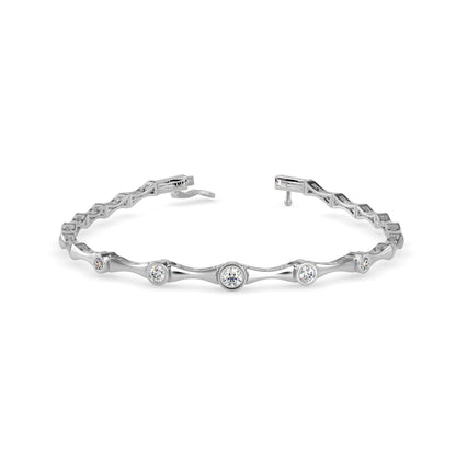 Precious Diamond Tennis Bracelet-Silver