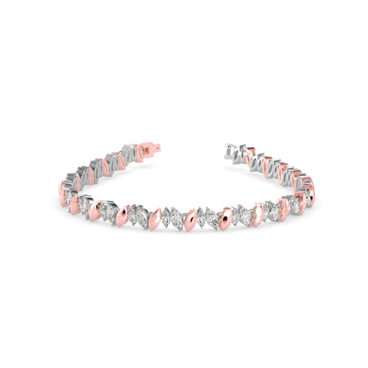 Skye Diamond Tennis Bracelet-Rose Gold
