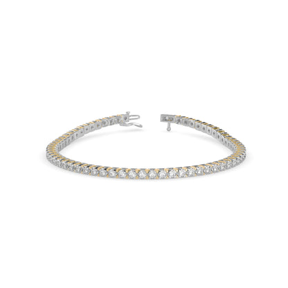 Turkel Diamond Tennis Bracelet-Golden