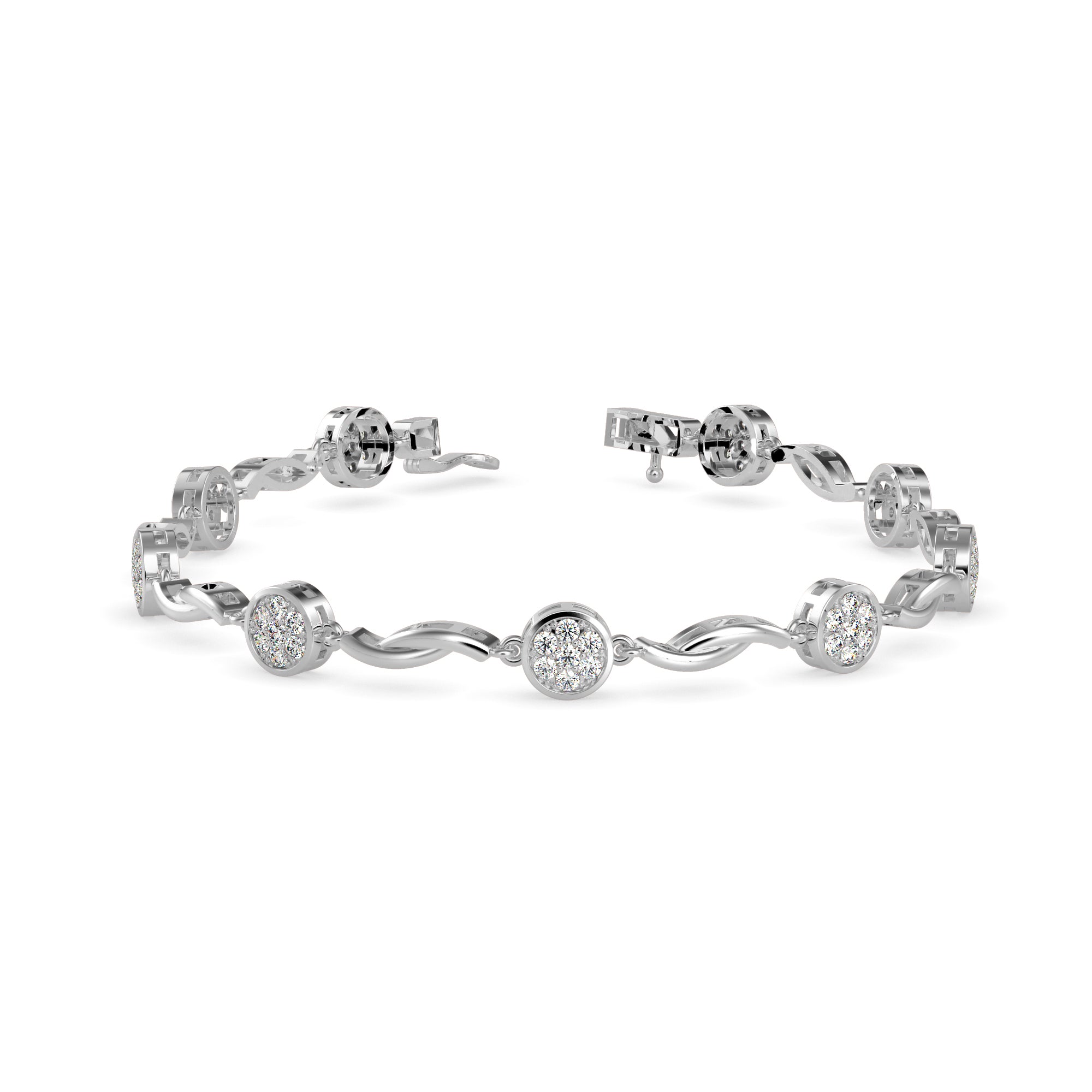 Opulent Diamond Tennis Bracelet-Silver