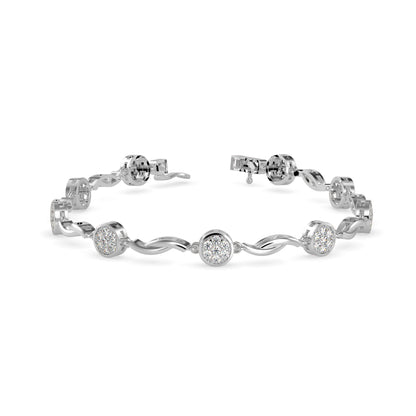 Opulent Diamond Tennis Bracelet-Silver