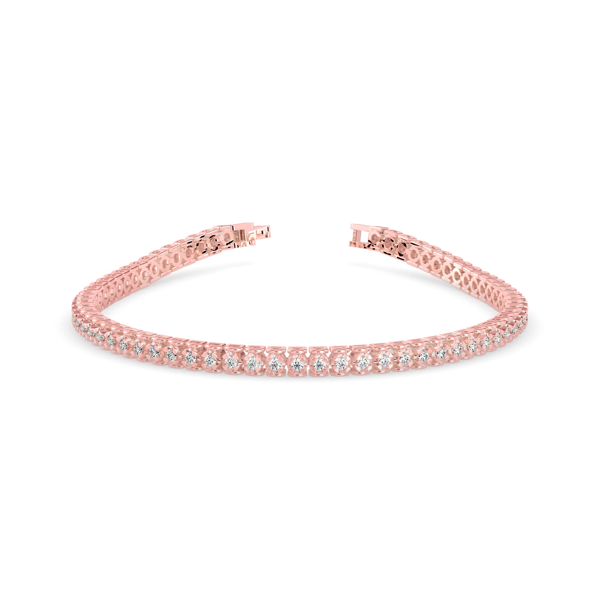 Orana Tennis Diamond Bracelet-Rose Gold