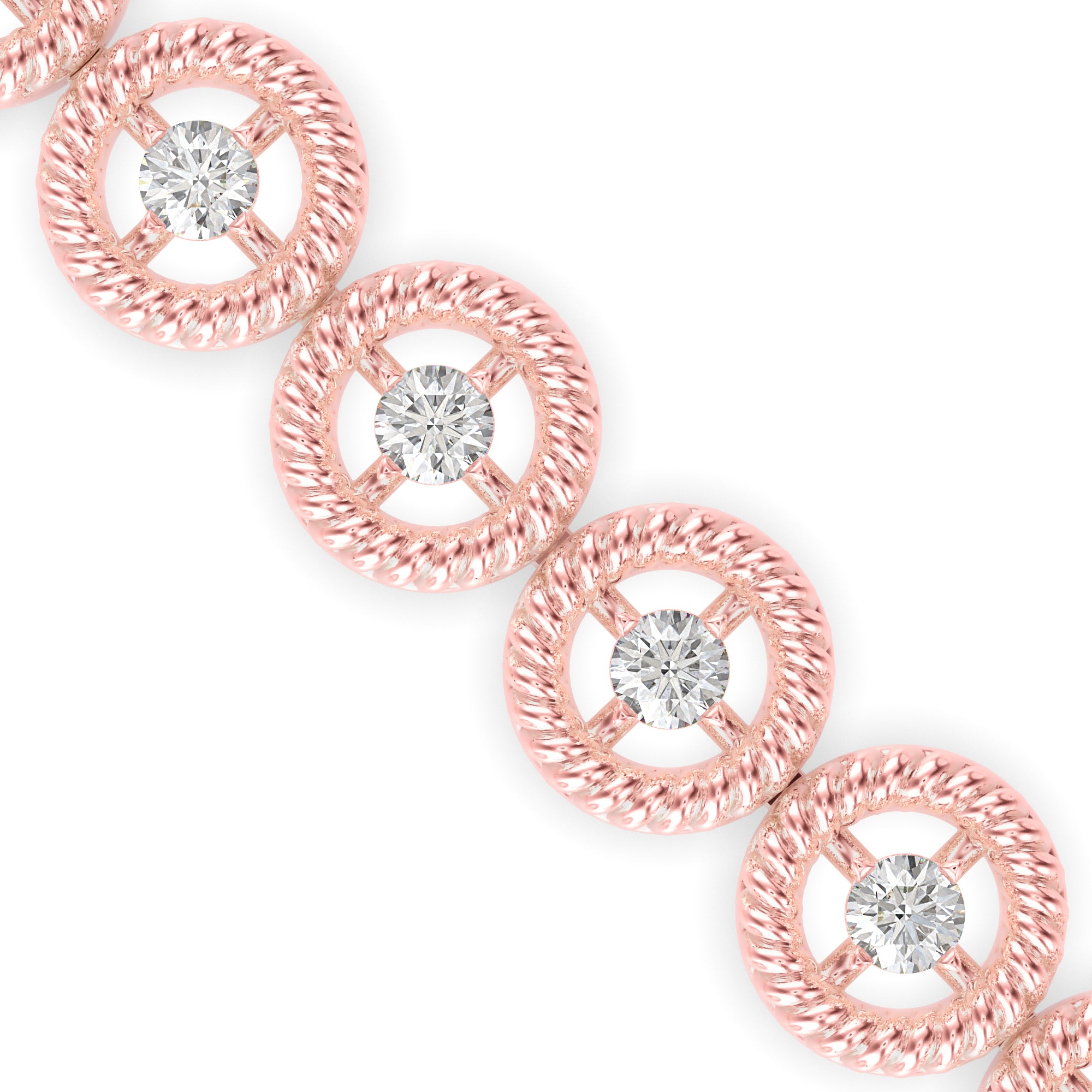 Lovell Tennis Diamond Bracelet-Rose Gold