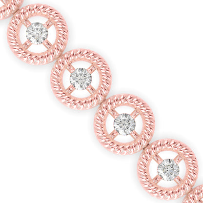 Lovell Tennis Diamond Bracelet-Rose Gold