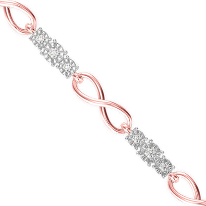 Tour Diamond Tennis Bracelet-Rose Gold