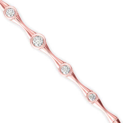 Precious Diamond Tennis Bracelet-Rose Gold