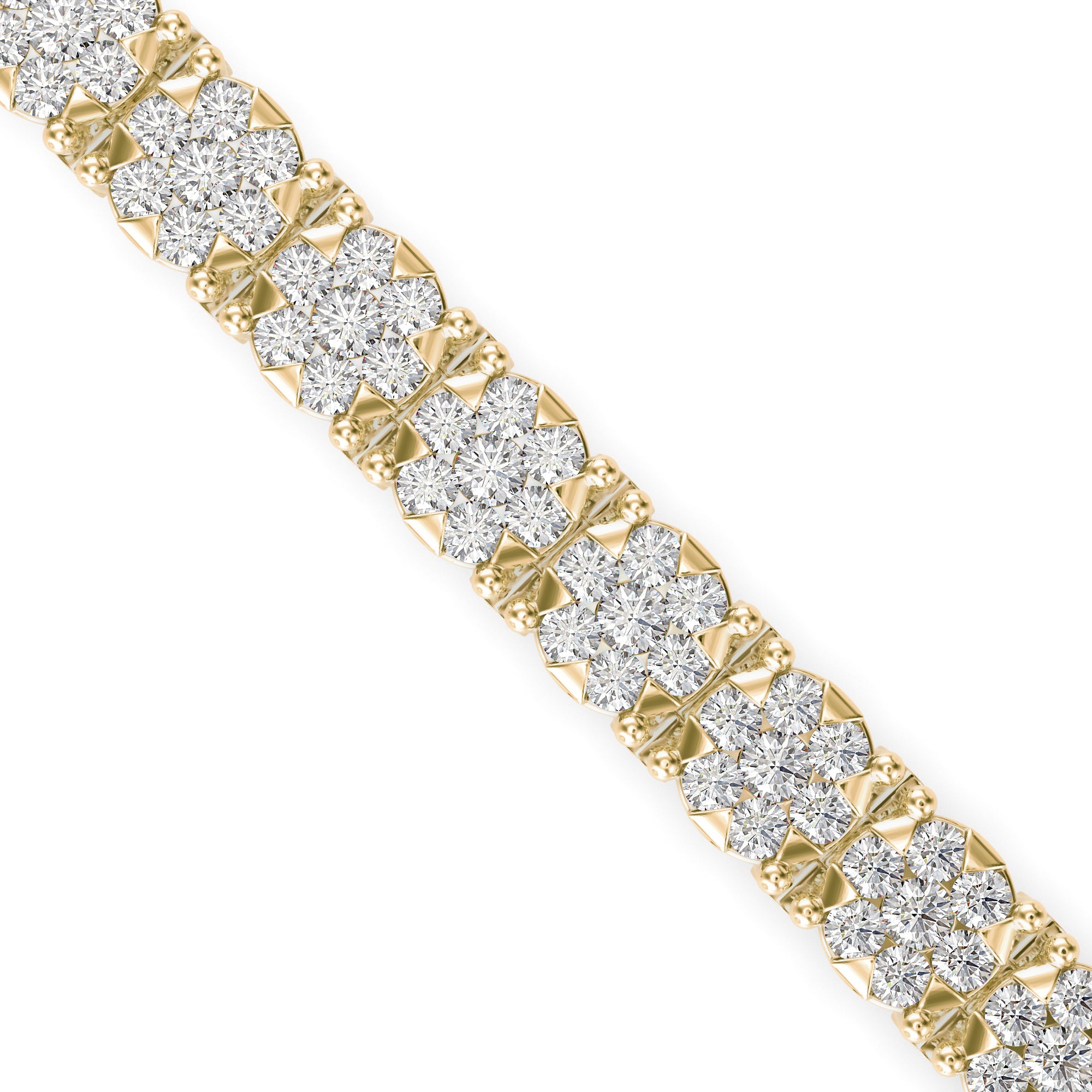 Egeria Diamond Tennis Bracelet-Golden