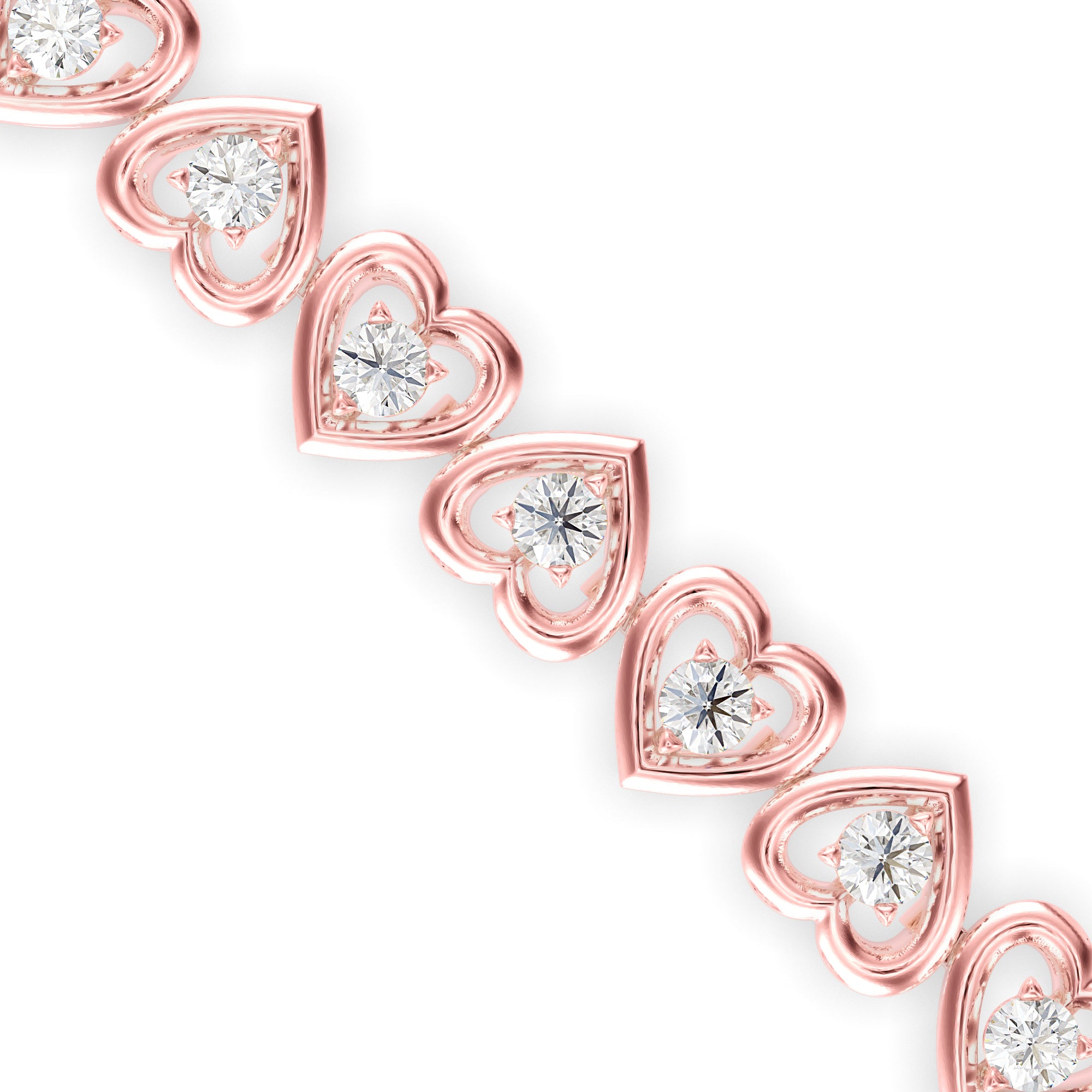 Angola Diamond Tennis Bracelet-Rose Gold