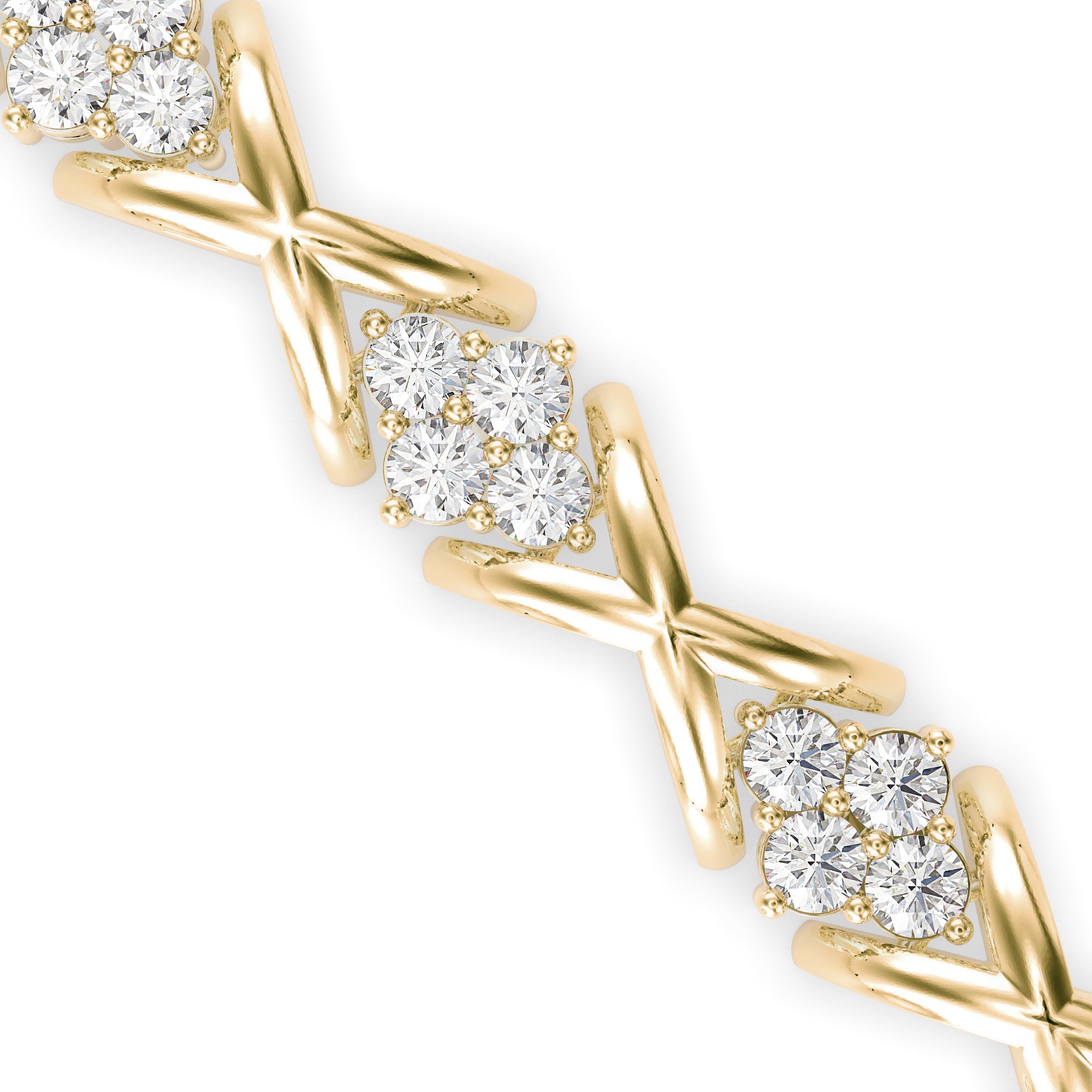 Diamond Petite Tennis Bracelet-Golden
