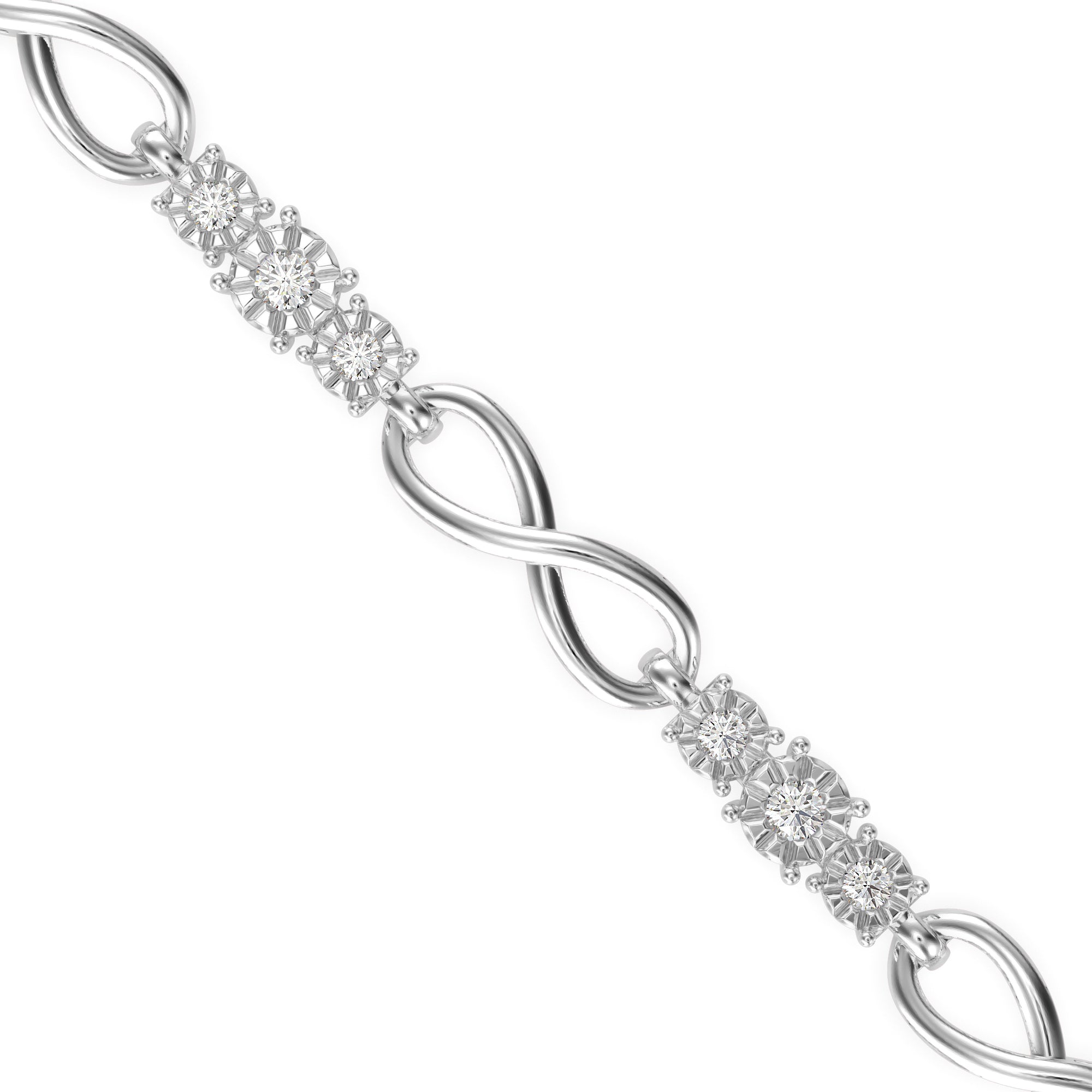 Tour Diamond Tennis Bracelet-Silver