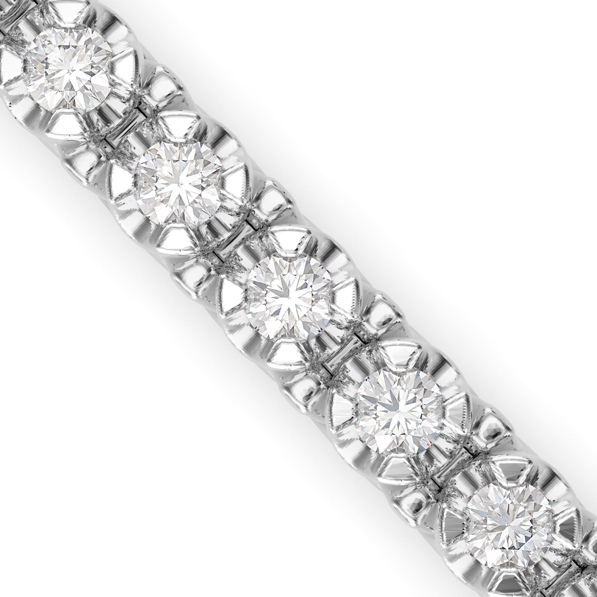 Turkel Diamond Tennis Bracelet-Silver