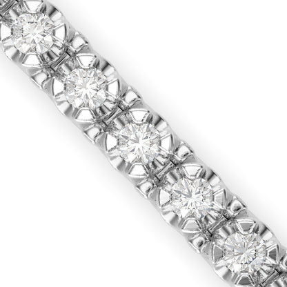 Turkel Diamond Tennis Bracelet-Silver