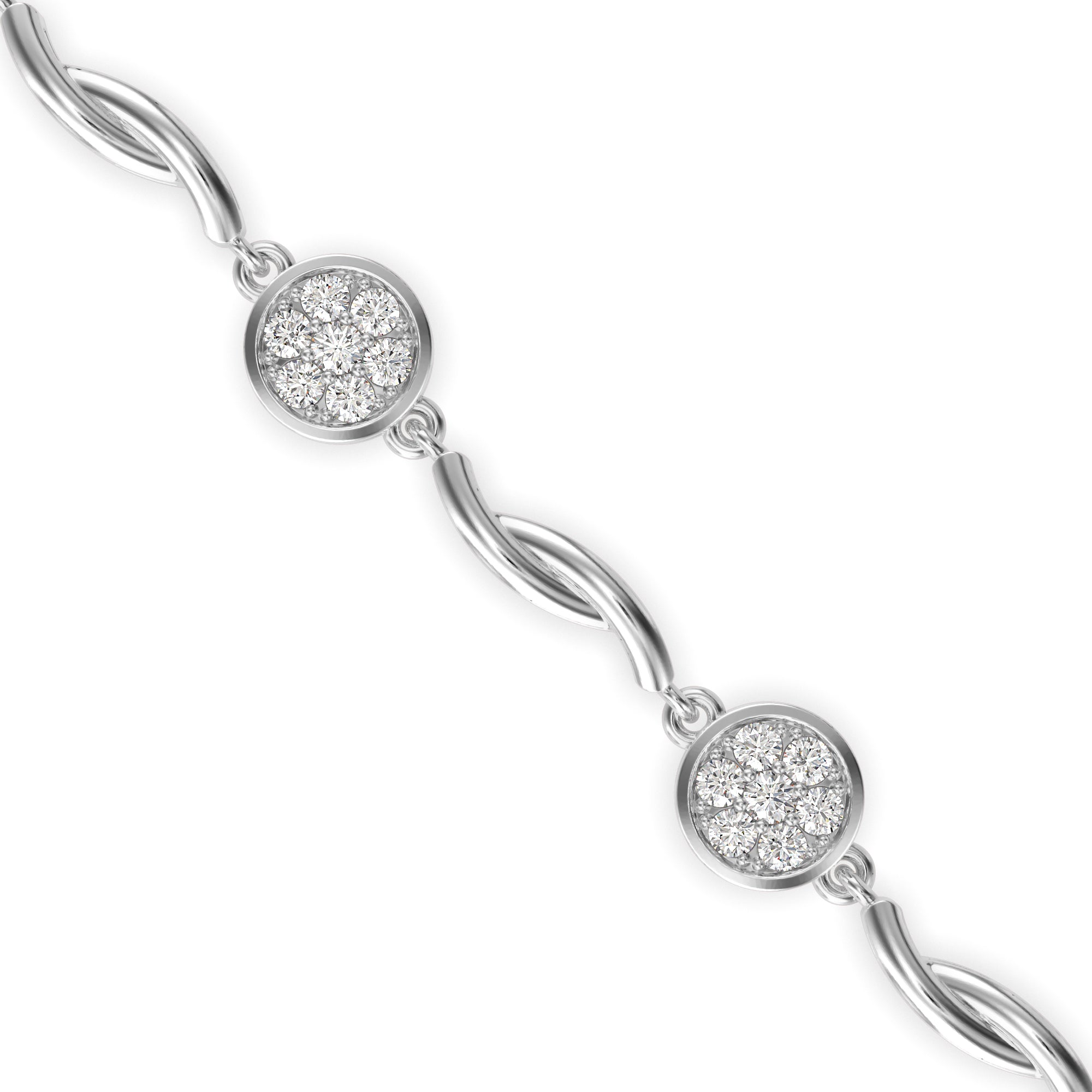 Opulent Diamond Tennis Bracelet-Silver