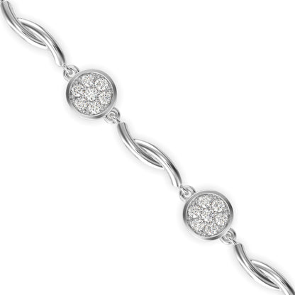 Opulent Diamond Tennis Bracelet-Silver