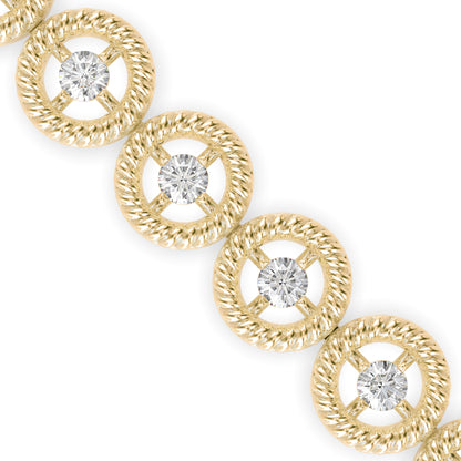 Lovell Tennis Diamond Bracelet-Golden
