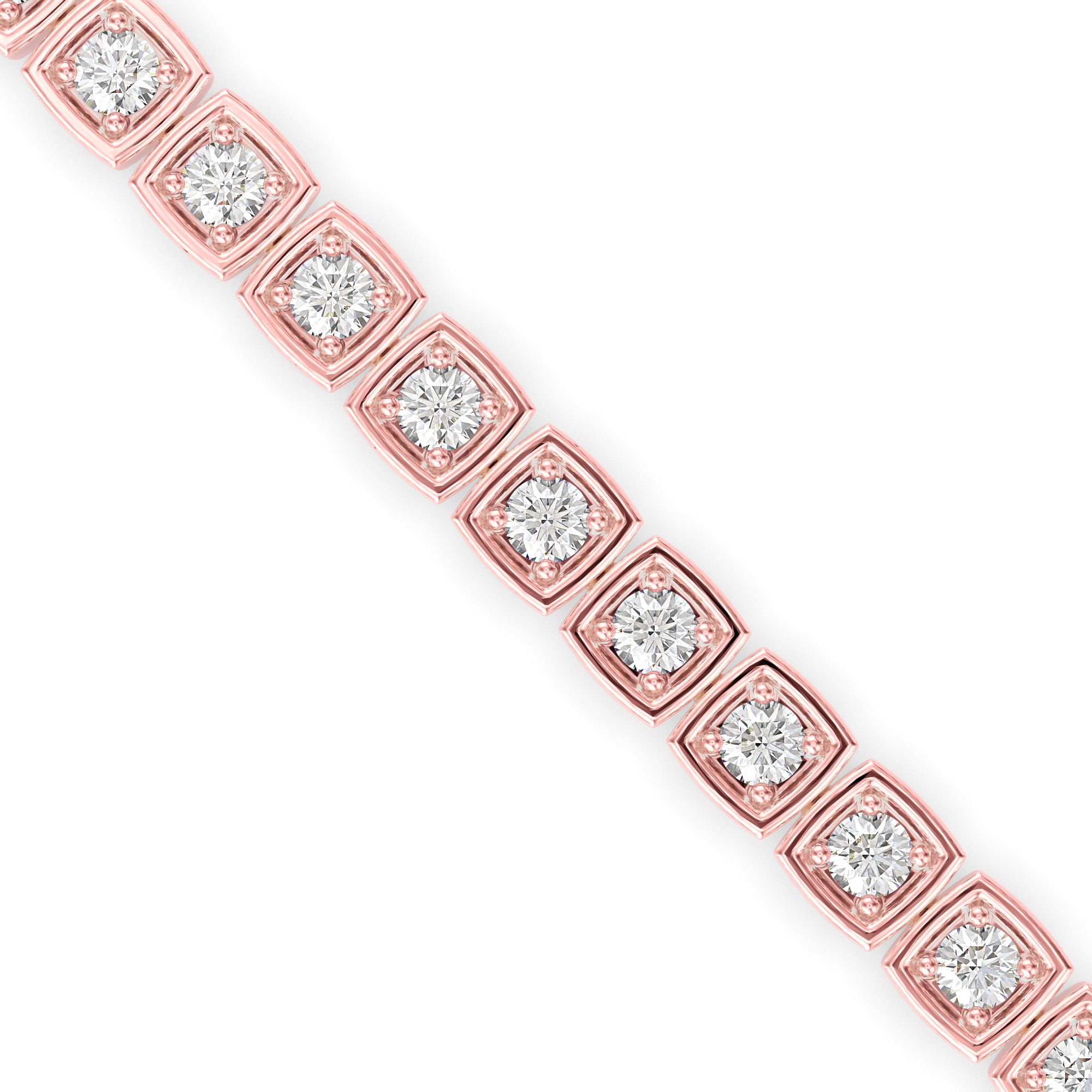 Sienna Diamond Tennis Bracelet-Rose Gold