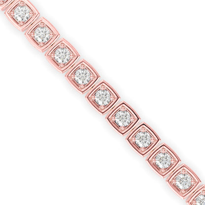 Sienna Diamond Tennis Bracelet-Rose Gold