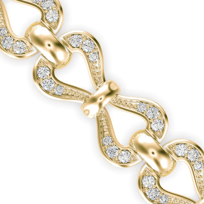 Clover Tennis Diamond Bracelet-Golden