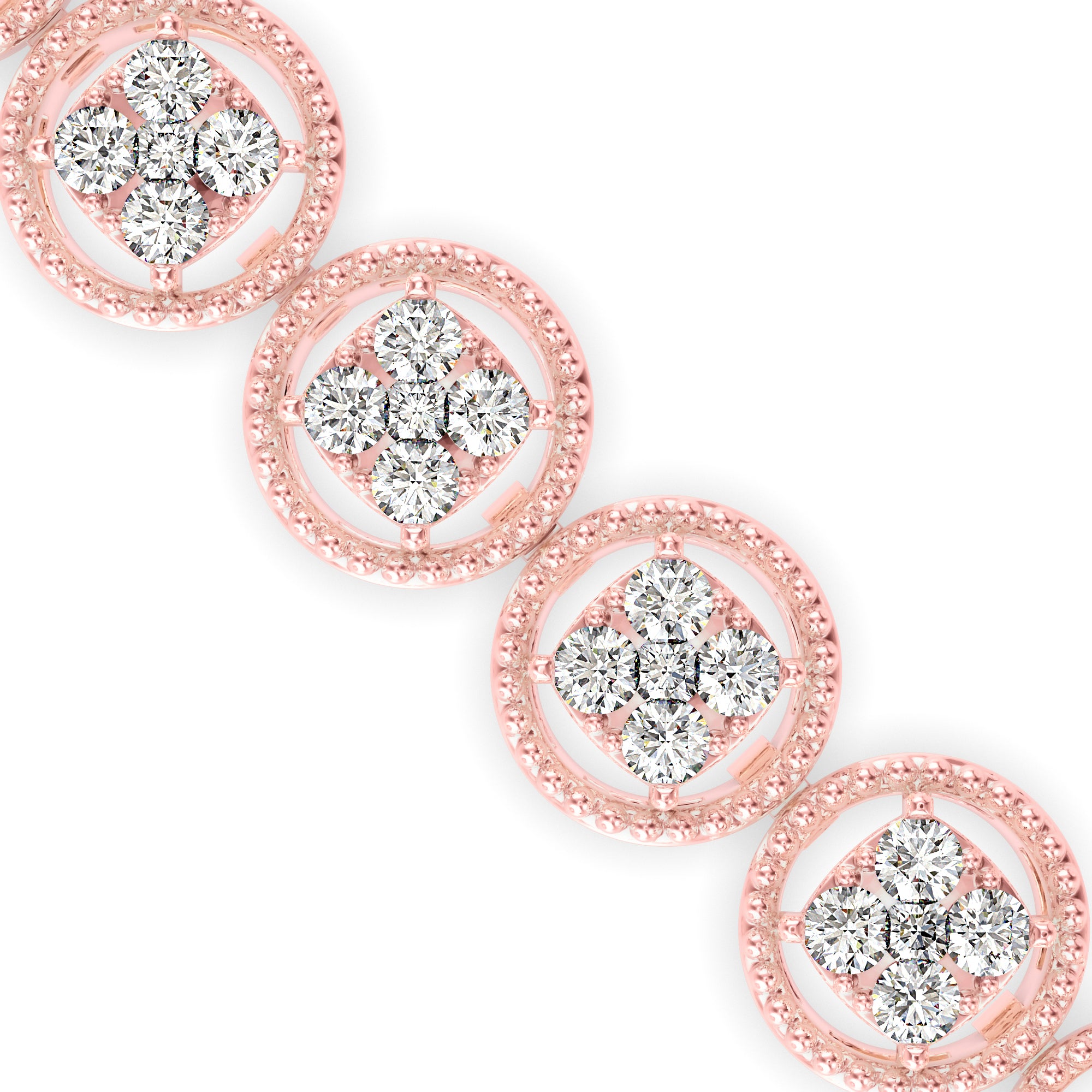 Venelia Diamond Tennis Bracelet-Rose Gold