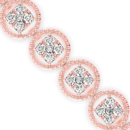 Venelia Diamond Tennis Bracelet-Rose Gold