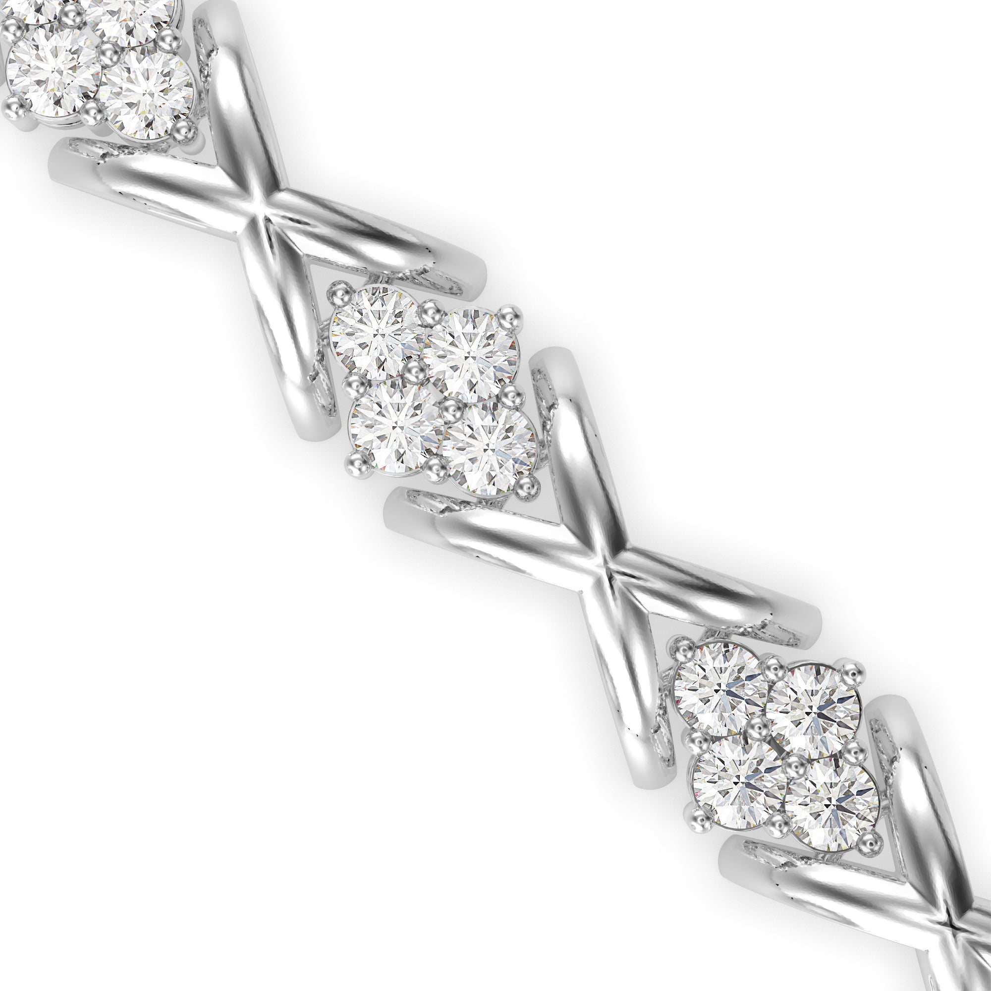 Diamond Petite Tennis Bracelet-Silver