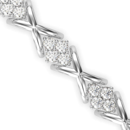 Diamond Petite Tennis Bracelet-Silver
